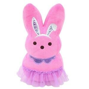 PEEPS Dress Up Bunny Plush 12" PURPLE BALLERINA TUTU Easter